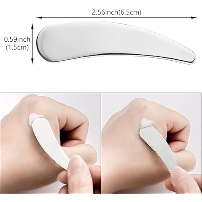 Aswewamt 5 قطع ملعقات تجميل معدنية صغيرة لخلط وعينة المكياج - Image 2
